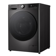 LG Waschmaschine mit 13 kg Kapazität | EKK A | 1.400 U./Min. | Platinum Black mit schwarzem Bullaugenring | F4WR703YB, F4WR703YB