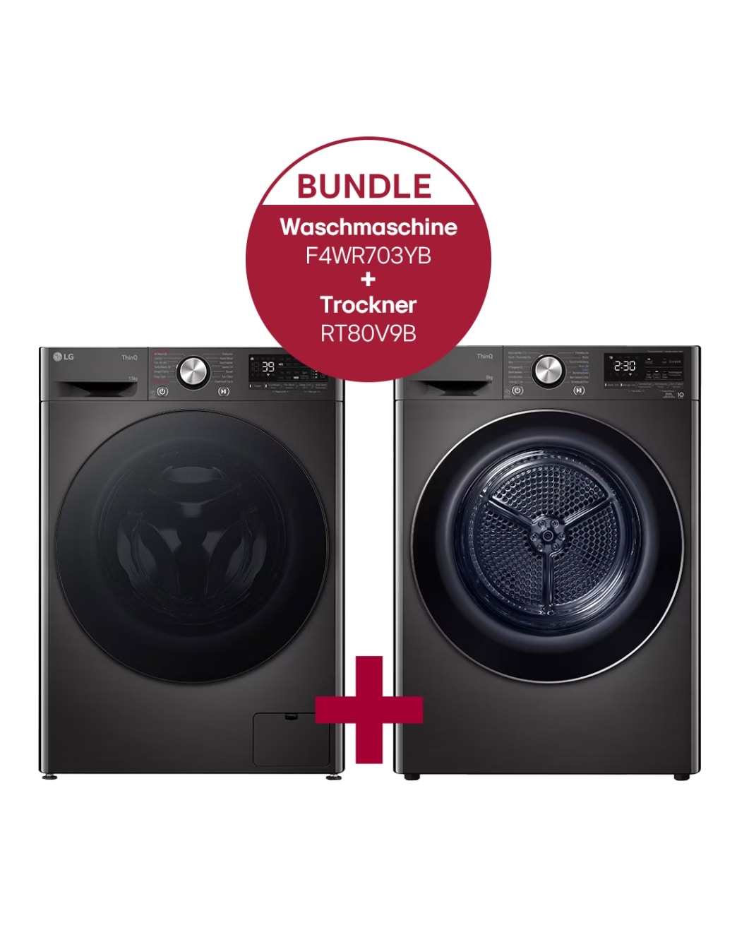 Waschmaschine Und Trockner Im Set Kaufen Waschmaschine & Trockner Set | F4WR703YB.RT80V9B | LG DE