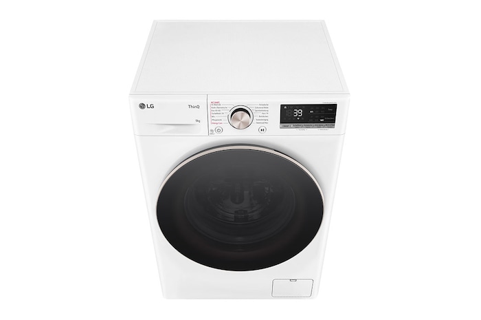 LG Waschmaschine Weiß (A-10%*, 9 kg, 1.360 U./Min.) mit AI DD® & TurboWash®360° | F4WR709G, F4WR709G
