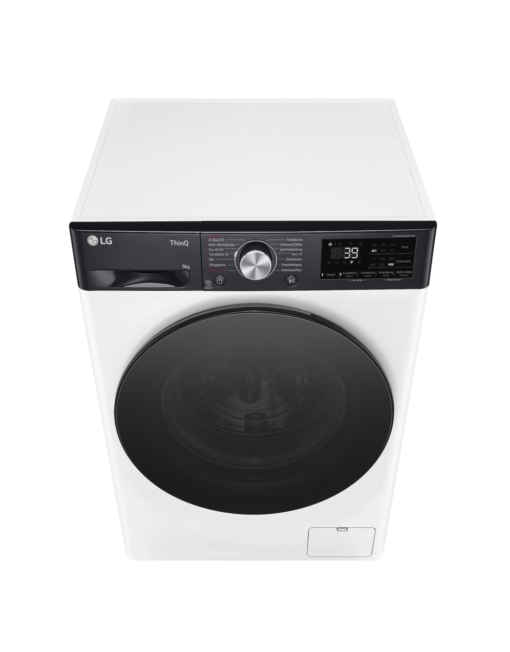 Waschmaschine mit 9 kg Kapazität | EKK A | 1400 U./Min. | Weiß mit  schwarzem Bullaugenring | F4WR709YP - F4WR709YP | LG DE
