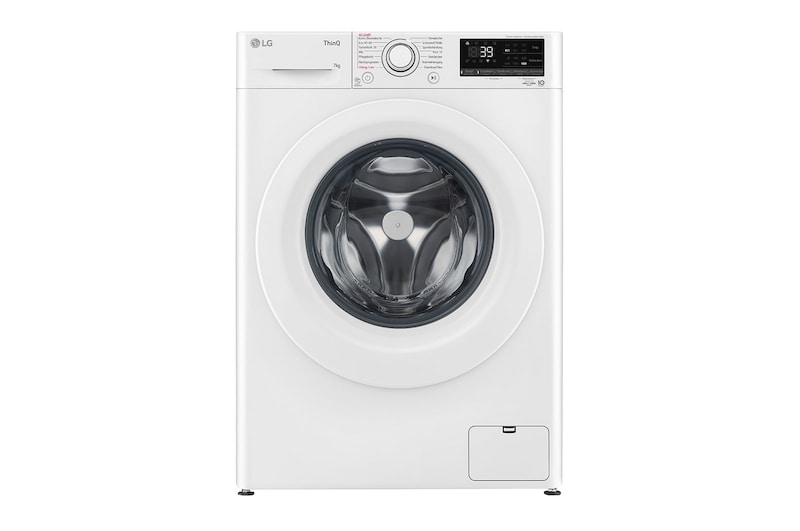 LG Waschmaschine mit 7 kg Kapazität | 1.400 U./Min. | Weiß mit weißem Bullaugenring | F4WV107P3C, F4WV107P3C