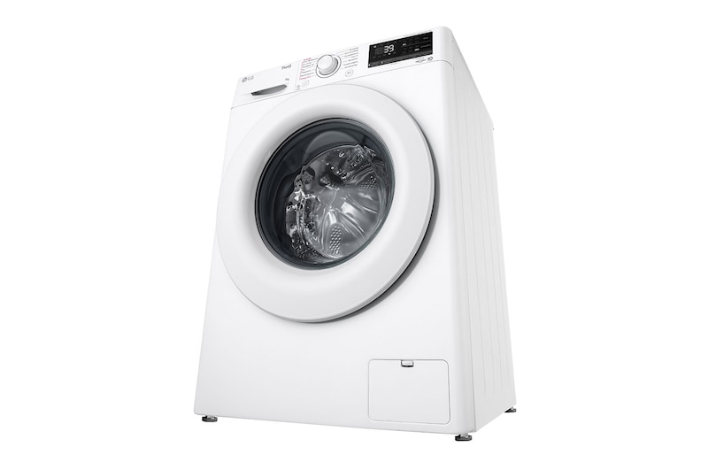 LG Waschmaschine mit 7 kg Kapazität | 1.400 U./Min. | Weiß mit weißem Bullaugenring | F4WV107P3C, F4WV107P3C