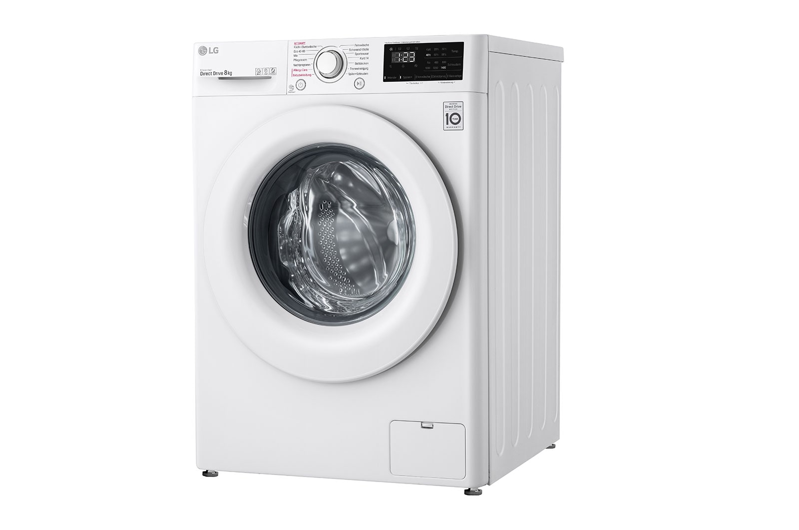 LG Waschmaschine mit AI DD®| 8 kg | Energieeffizienzklasse C | 1.400 U./Min.| Steam | 6 Motion®| Neue Wohlfühl-Trommel, F4WV308S0