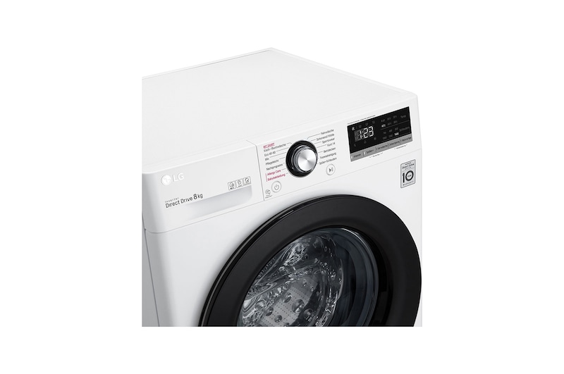 LG Waschmaschine mit AI DD® | 8 kg | Energieeffizienzklasse C | 1.400 U./Min.| Steam | 6 Motion®| Neue Wohlfühl-Trommel, F4WV308SB