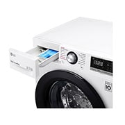LG Waschmaschine mit AI DD® | 8 kg | Energieeffizienzklasse C | 1.400 U./Min.| Steam | 6 Motion®| Neue Wohlfühl-Trommel, F4WV308SB