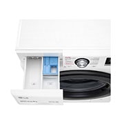 LG Waschmaschine mit AI DD® | 8 kg | Energieeffizienzklasse C | 1.400 U./Min.| Steam | 6 Motion®| Neue Wohlfühl-Trommel, F4WV308SB