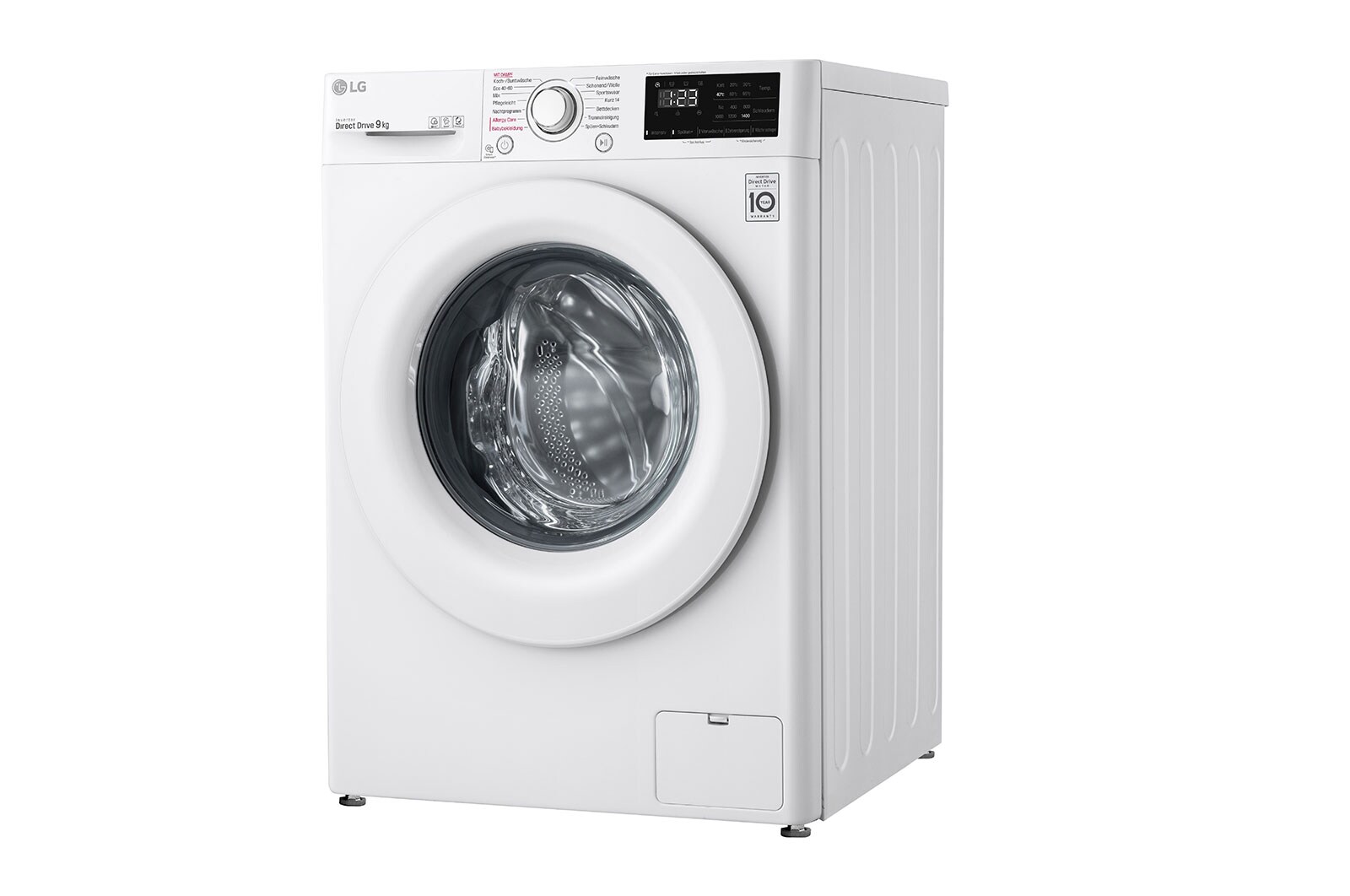 LG Waschmaschine mit AI DD® | 9 kg | Energieeffizienzklasse B | 1.400 U./Min.| Steam | 6 Motion®| Neue Wohlfühl-Trommel, F4WV309S0