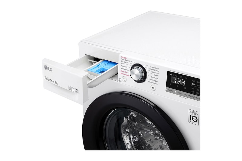 LG Waschmaschine | 9kg | Energieeffizienzklasse B | AI DD® | Steam, F4WV309SB