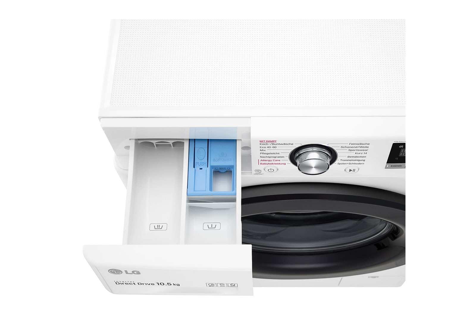 LG Waschmaschine | 10,5 kg | Energieeffizienzklasse B | AI DD® | Steam, F4WV310SB