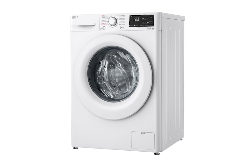 LG Waschmaschine mit 9 kg Kapazität | Energieeffizienzklasse A | 1.400 U./Min. | Weiß mit weißem Bullaugenring  |  F4WV3193, F4WV3193