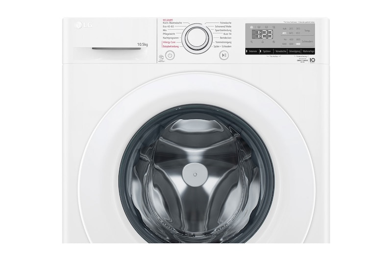 LG Waschmaschine mit 10,5 kg Kapazität I Energieeffizienzklasse B I 1.400 U./Min. I Weiß I F4WV31X3G, F4WV31X3G