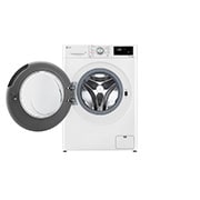 LG Waschmaschine mit 9 kg Kapazität | Energieeffizienzklasse A | 1.400 U./Min. | Weiß mit silbernem Bullaugenring | F4WV3294, F4WV3294
