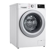 LG Waschmaschine mit 9 kg Kapazität | Energieeffizienzklasse A | 1.400 U./Min. | Weiß mit silbernem Bullaugenring | F4WV3294, F4WV3294