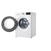 LG Waschmaschine mit 9 kg Kapazität | Energieeffizienzklasse A | 1.400 U./Min. | Weiß mit silbernem Bullaugenring | F4WV3294, F4WV3294