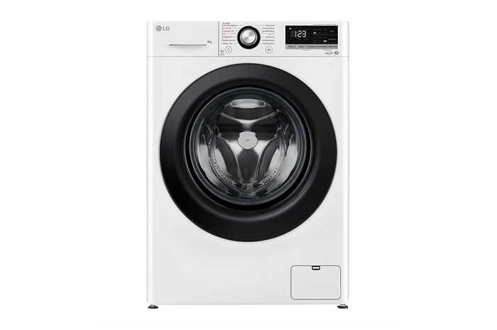 LG Waschmaschine Weiß (A, 8 kg, 1.360 U./Min.) mit AI DD® & TurboWash®360° | F4WV4085, F4WV4085