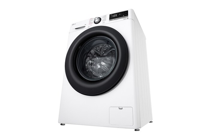 LG Waschmaschine Weiß (A, 8 kg, 1.360 U./Min.) mit AI DD® & TurboWash®360° | F4WV4085, F4WV4085