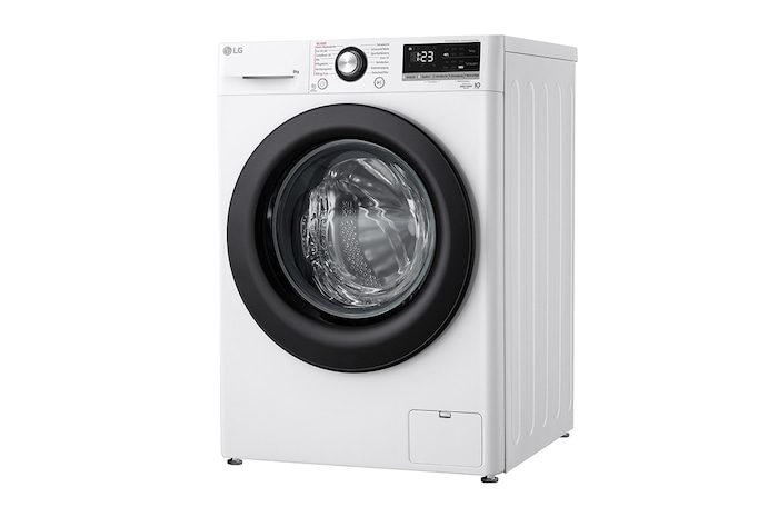 LG Waschmaschine Weiß (A, 8 kg, 1.360 U./Min.) mit AI DD® & TurboWash®360° | F4WV4085, F4WV4085