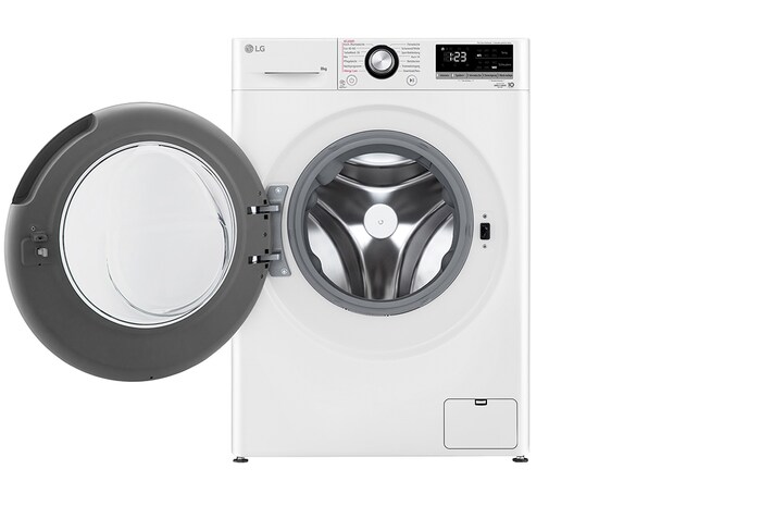 LG Waschmaschine Weiß (A, 8 kg, 1.360 U./Min.) mit AI DD® & TurboWash®360° | F4WV4085, F4WV4085