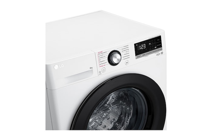 LG Waschmaschine Weiß (A, 8 kg, 1.360 U./Min.) mit AI DD® & TurboWash®360° | F4WV4085, F4WV4085