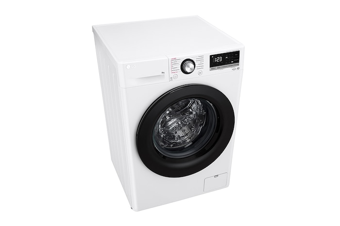 LG Waschmaschine Weiß (A, 8 kg, 1.360 U./Min.) mit AI DD® & TurboWash®360° | F4WV4085, F4WV4085