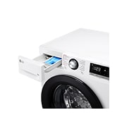 LG Waschmaschine Weiß (A, 8 kg, 1.360 U./Min.) mit AI DD® & TurboWash®360° | F4WV4085, F4WV4085