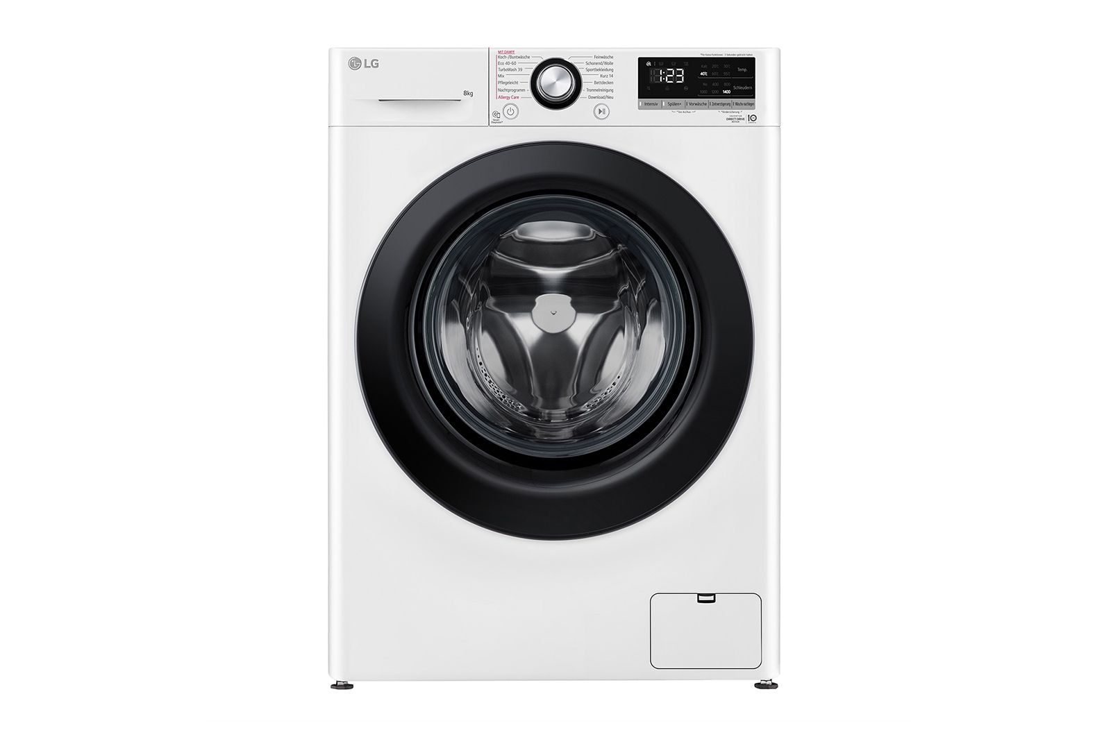 LG Waschmaschine | 8 kg | EEK A | AI DD® | Steam | 1.400 U./Min. | TurboWash® 360° | F4WV4085, F4WV4085