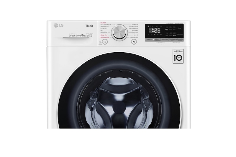 LG Waschmaschine | 8 kg | Energieeffizienzklasse D | AI DD® | Steam, F4WV408S0