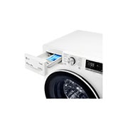 LG Waschmaschine mit 8 kg Kapazität | Energieeffizienzklasse B | 1.400 U./Min. | Weiß mit weißem Bullaugenring | F4WV408S0B , F4WV408S0B
