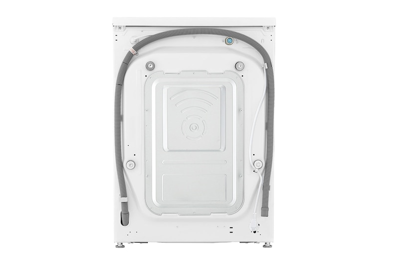 LG Waschmaschine mit 9 kg Kapazität | Energieeffizienzklasse A | 1.400 U./Min. | Weiß mit schwarzem Bullaugenring | F4WV4095, F4WV4095
