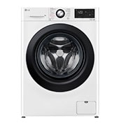 LG Waschmaschine mit 9 kg Kapazität | Energieeffizienzklasse A | 1.400 U./Min. | Weiß mit schwarzem Bullaugenring | F4WV4095, F4WV4095