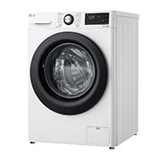 LG Waschmaschine mit 9 kg Kapazität | Energieeffizienzklasse A | 1.400 U./Min. | Weiß mit schwarzem Bullaugenring | F4WV4095, F4WV4095