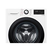 LG Waschmaschine mit 9 kg Kapazität | Energieeffizienzklasse A | 1.400 U./Min. | Weiß mit schwarzem Bullaugenring | F4WV4095, F4WV4095