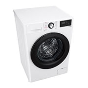 LG Waschmaschine mit 9 kg Kapazität | Energieeffizienzklasse A | 1.400 U./Min. | Weiß mit schwarzem Bullaugenring | F4WV4095, F4WV4095