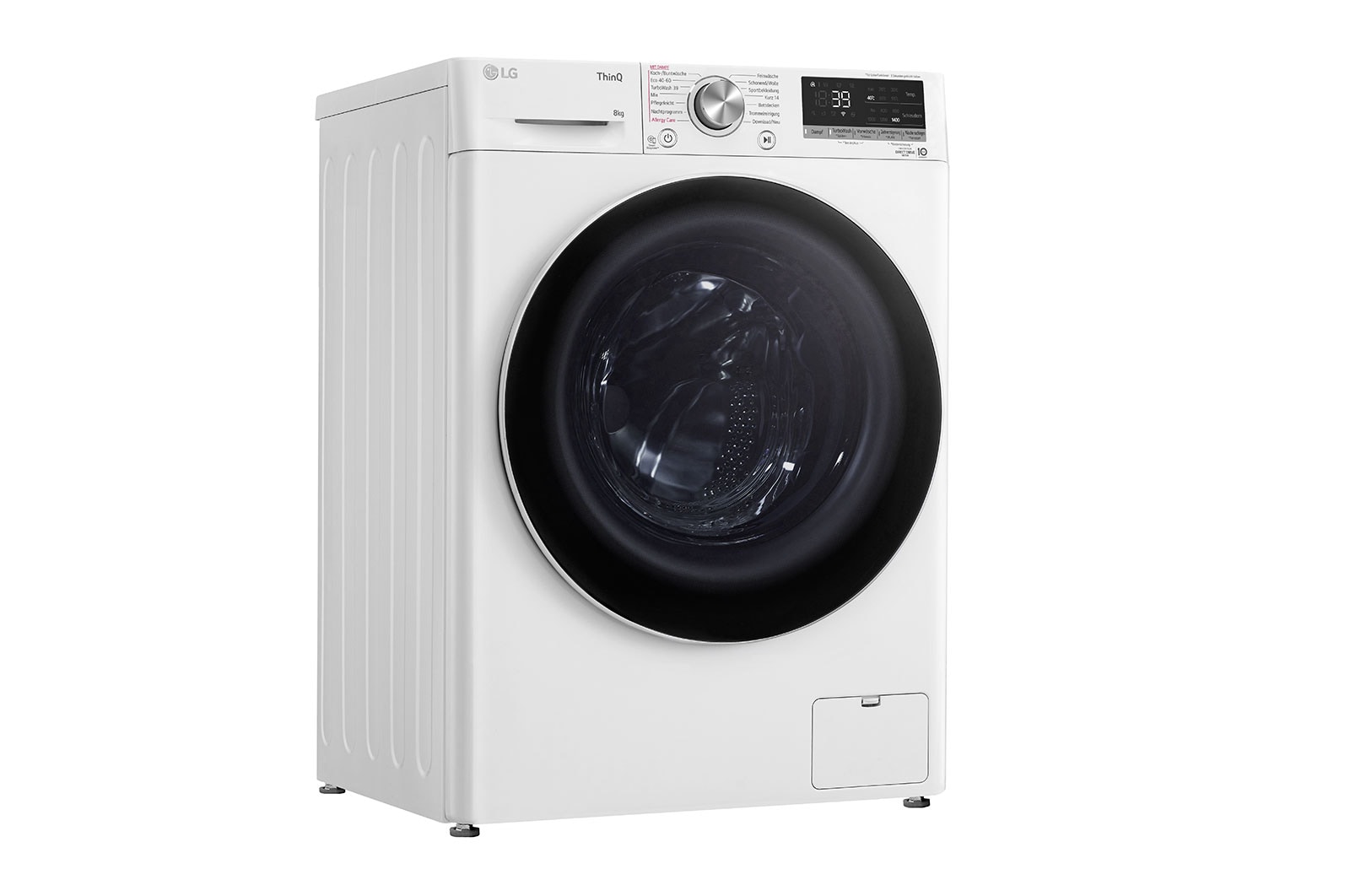 LG Waschmaschine (8 kg, 1.400 U./Min., EEK A) mit weißem Bullaugenring | F4WV5080, F4WV5080