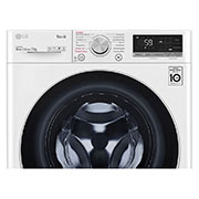 LG Waschmaschine mit 9 kg Kapazität | Energieeffizienzklasse A | 1.400 U./Min. | Weiß mit silbernem Bullaugenring | F4WV609S1A, F4WV609S1A