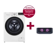 Vorderseite von Waschmaschine mit 9 kg Kapazität | F4WV609S1A &amp; LG XBOOM Go PN7 Bluetooth Speaker F4WV609S1A PN7