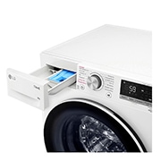 LG Waschmaschine Weiß (A, 8 kg, 1.360 U./Min.) mit AI DD® & TurboWash®360° | F4WV7080, F4WV7080