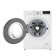 LG Waschmaschine mit 8 kg Kapazität | Energieeffizienzklasse A | 1.400 U./Min. | Weiß mit schwarzem Bullauge | F4WV7081, F4WV7081