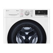 LG Waschmaschine mit 8 kg Kapazität | Energieeffizienzklasse A | 1.400 U./Min. | Weiß mit schwarzem Bullauge | F4WV7081, F4WV7081