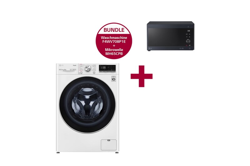 LG Waschmaschine | 8 kg | F4WV708P1E & Mikrowelle MH6565CPB, F4WV708P1E.MH65CPB