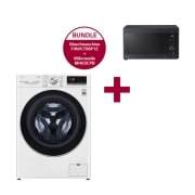 Vorderseite von Waschmaschine | 8 kg | F4WV708P1E &amp; Mikrowelle MH6565CPB F4WV708P1E.MH65CPB