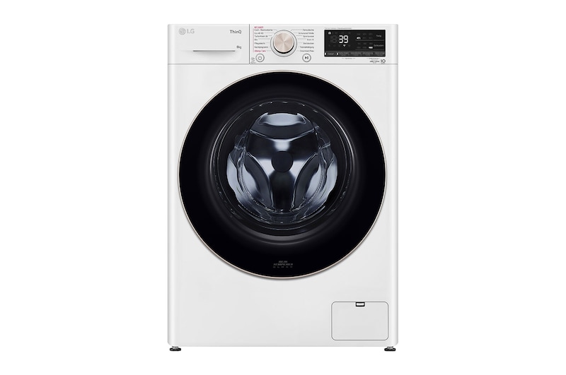 LG Waschmaschine (8 kg, 1.400 U./Min., EEK A) mit roségoldenem Bullaugenring | F4WV708P1R, F4WV708P1R