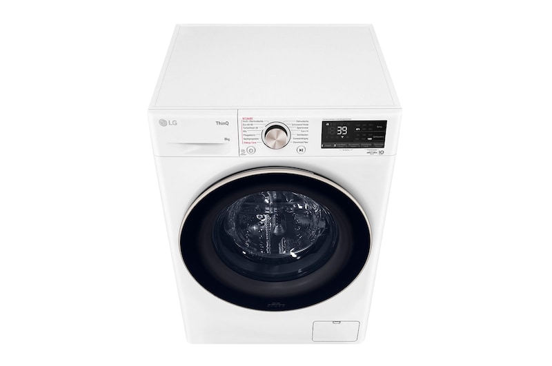 LG Waschmaschine (8 kg, 1.400 U./Min., EEK A) mit roségoldenem Bullaugenring | F4WV708P1R, F4WV708P1R