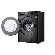 LG Waschmaschine mit 8 kg Kapazität | EEK A | 1.400 U./Min. | Metallic Black Steel mit Chromring Bullauge  |  F4WV708P2BA  , F4WV708P2BA