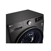 LG Waschmaschine mit 8 kg Kapazität | EEK A | 1.400 U./Min. | Metallic Black Steel mit Chromring Bullauge  |  F4WV708P2BA  , F4WV708P2BA