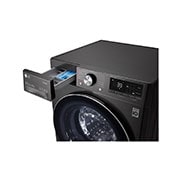 LG Waschmaschine mit 8 kg Kapazität | EEK A | 1.400 U./Min. | Metallic Black Steel mit Chromring Bullauge  |  F4WV708P2BA  , F4WV708P2BA