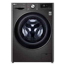 Waschmaschine Metallic Black Steel (9 kg, 1.400 U./Min., EEK A) mit Chrom-Bullaugenring | F4WV709P2BA