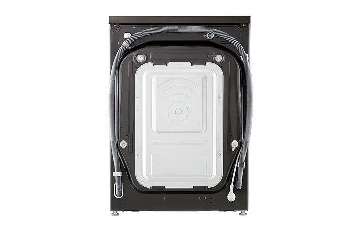 LG Waschmaschine Metallic Black Steel (9 kg, 1.400 U./Min., EEK A) mit Chrom-Bullaugenring | F4WV709P2BA, F4WV709P2BA