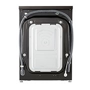 LG Waschmaschine Metallic Black Steel (9 kg, 1.400 U./Min., EEK A) mit Chrom-Bullaugenring | F4WV709P2BA, F4WV709P2BA