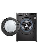 LG Waschmaschine mit 9 kg Kapazität | Energieeffizienzklasse A | Metallic Black Steel mit Chrom-Bullaugenring  |  F4WV709P2BA, F4WV709P2BA